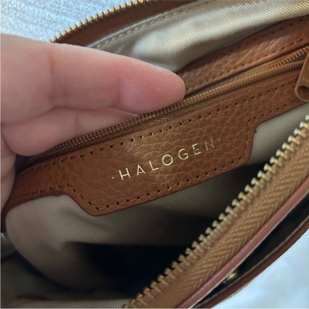 Halogen Rich Brown Crossbody Bag with Tassel - Picture 4 of 6